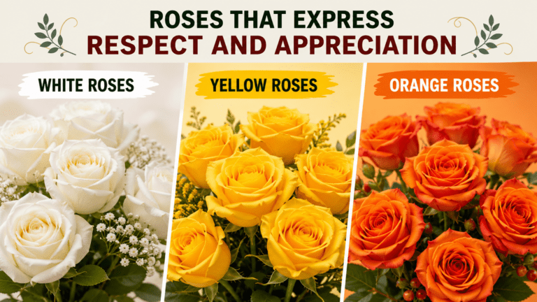 Fresh white and yellow roses arranged beautifully to express respect, appreciation, gratitude, and admiration for fathers on Father’s Day or other special occasions.