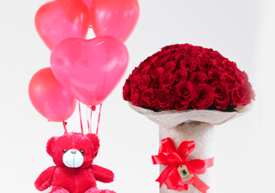 Bouquet With Teddy Bear