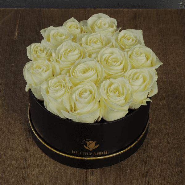 White Roses in Black Box White Roses in Black Box