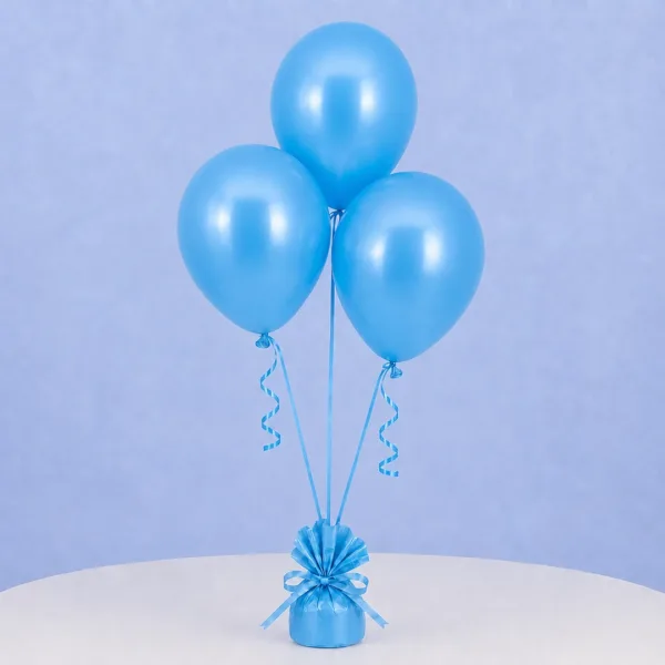 blue-balloons_2026 Set of 3 blue balloons with sticks and cups, ideal for easy display at birthdays and celebrations.