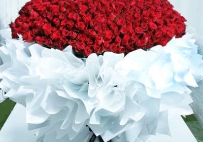 Pure Romance (700 Red Roses Bouquet) by Black Tulip Flowers