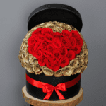 Sweet Golden Roses In A Box