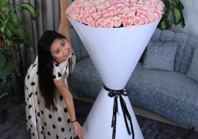Graceful Roses Bouquet by Black Tulip Flowers