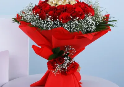 red roses bouquet for valentines