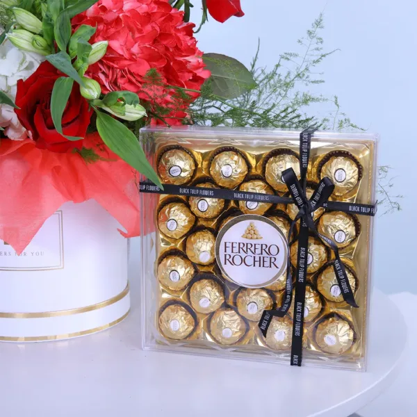 04-54 valentines bouquet with ferrero