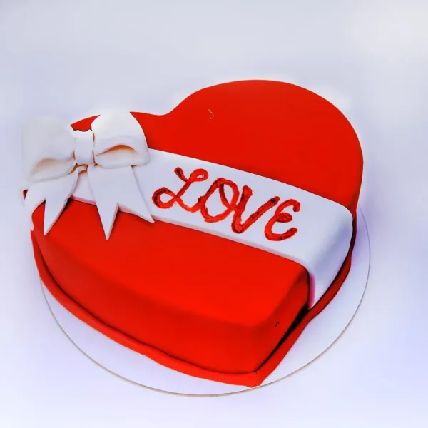 Heart Fondant Chocolate Cake1 Heart Fondant Chocolate Cake