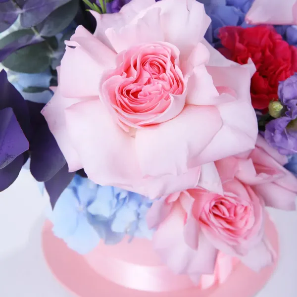Pink-Hatbox-2 Red Hatbox Mixed Flowers