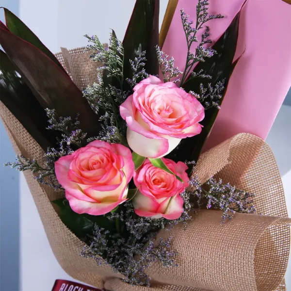 03-28 Elegant Rose Trio Bouquet
