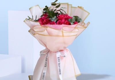 25 Fuschia Pink Roses