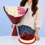 rose-bouquet-with-strawberry-cheesecake