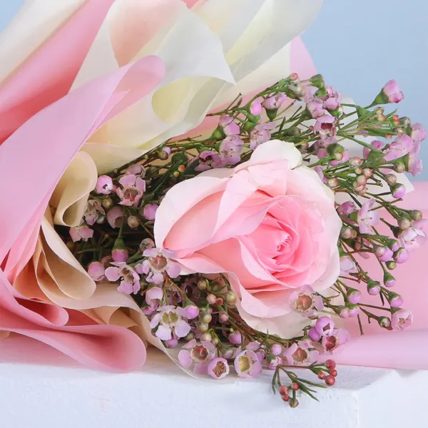 05-17 Single pink rose bouquet