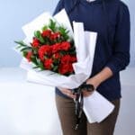20-red-carnations-ruscus-bouquet